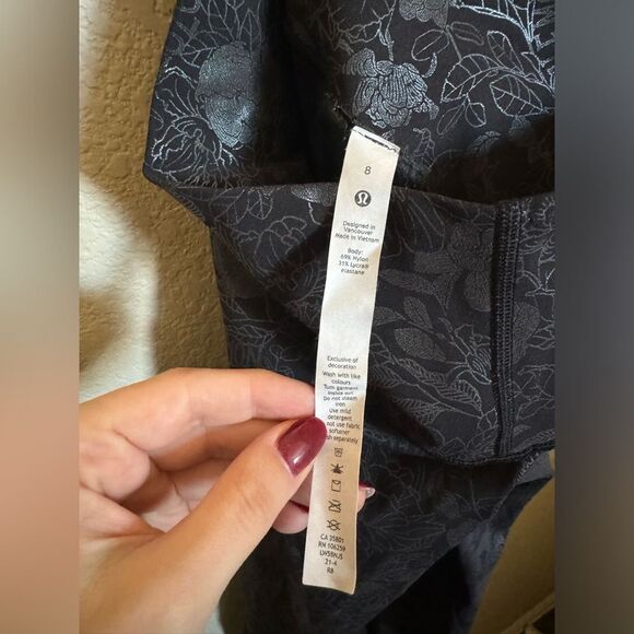 Lululemon Wunder Under HR Tight 28” Size 8 Shine Floral‎ - Picture 9 of 10